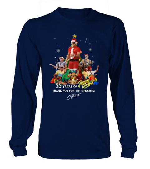 55 years of Jimmy Buffett 1964-2019 signature Christmas shirt Long sleeved Unisex