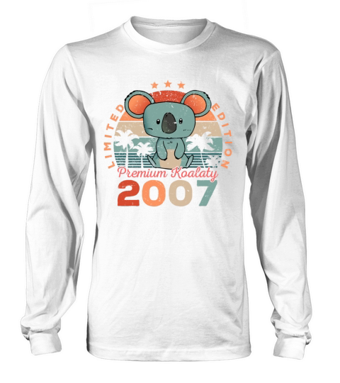 Birth Year 2007 Birthday Gift Koala Bear Koalas Long sleeved Unisex