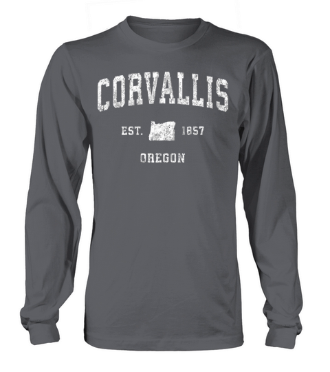 Corvallis Oregon Or Vintage Athletic Sports Design Long sleeved Unisex