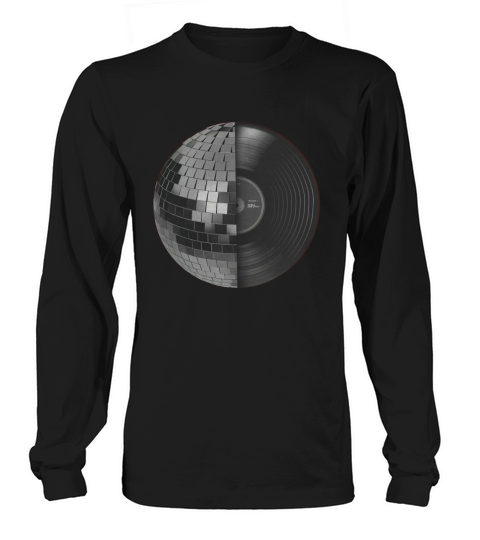 DISCO MUSIC RETRO VINTAGE DJ VINYL RECORD DISCO MIRROR BALL SPHERE Long sleeved Unisex