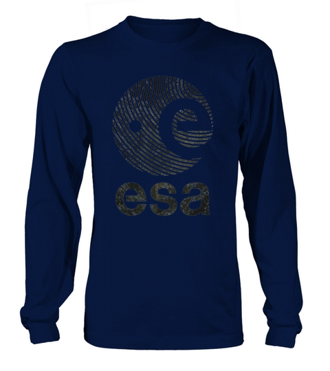 European Space Agency Vintage Black V01 TShirt Long sleeved Unisex