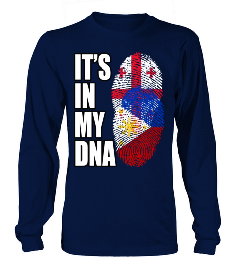 Georgian And Filipino Mix Heritage DNA Flag Long sleeved Unisex