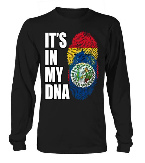 Ghanaian And Belizean Mix Heritage DNA Flag Long sleeved Unisex