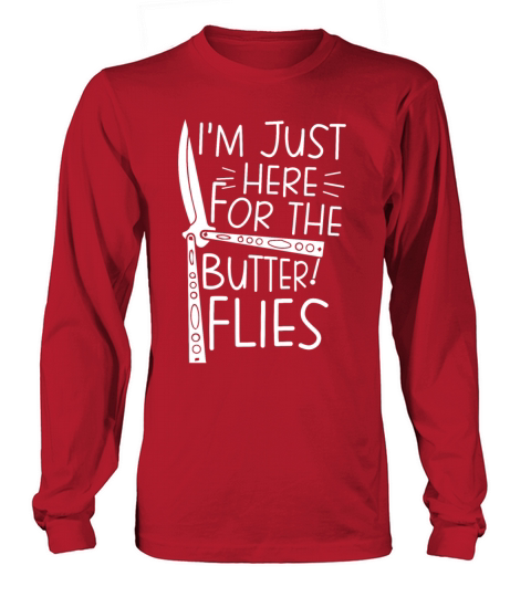 Knives Collector Im Just Here For The Butterflies Long sleeved Unisex