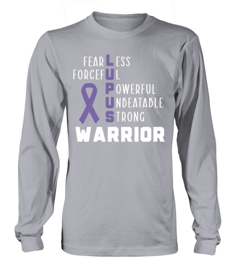 Lupus Awareness Purple Ribbon Autoimmune Disease Long sleeved Unisex