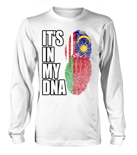 Malaysian And Belarusian Mix Heritage DNA Flag Long sleeved Unisex