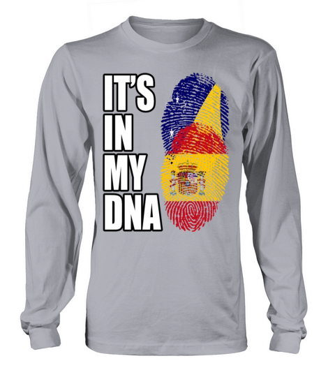 Tokelauan And Spaniard Mix Heritage DNA Flag Long sleeved Unisex