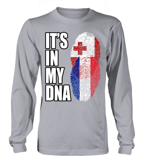 Tongan And French Mix Heritage DNA Flag Long sleeved Unisex