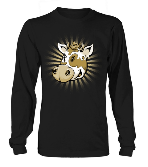 Vintage Cartoon Cow Long sleeved Unisex