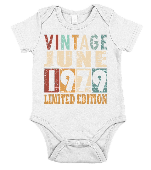 1979 vintage born in June gift Short Sleeve Baby One-Piece