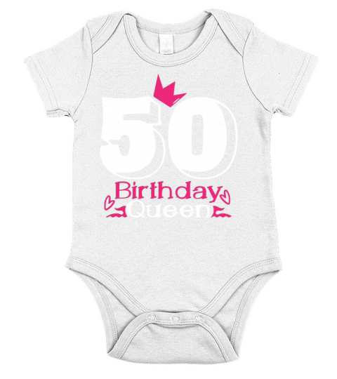 50th Birthday 50 Fifty Fiftieth Age Anniversary Short Sleeve Baby One-Piece