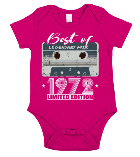 50th birthday vintage 1972 best of 1972 Short Sleeve Baby One-Piece