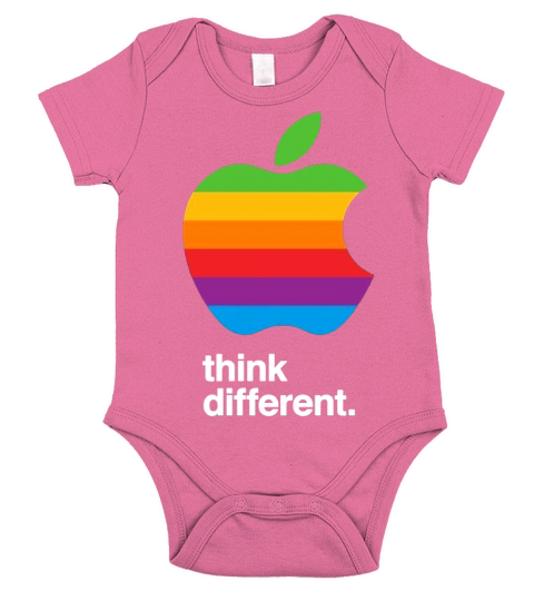 Apple Think Different Vintage Macintosh Short Sleeve Baby One-Piece