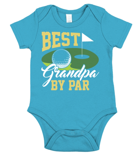 Best Grandpa By Par - Golf Short Sleeve Baby One-Piece