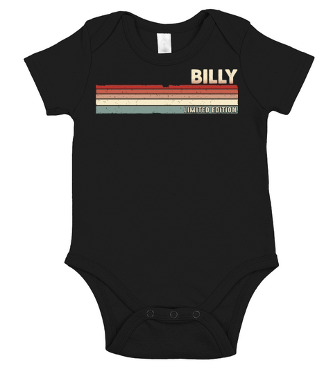 Billy - Funny Retro Vintage Name 80s 90s Short Sleeve Baby One-Piece