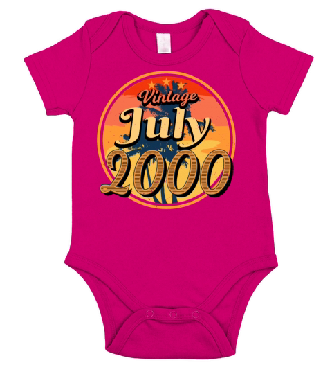 Birth Month July 2000 Short Sleeve Baby One-Piece