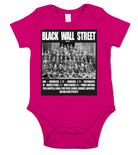 BLACK WALL STREET Short Sleeve Baby One-Piece