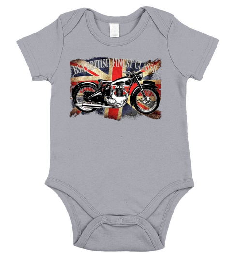 Bsa British Finest Motorcycle Short Sleeve Baby One-Piece