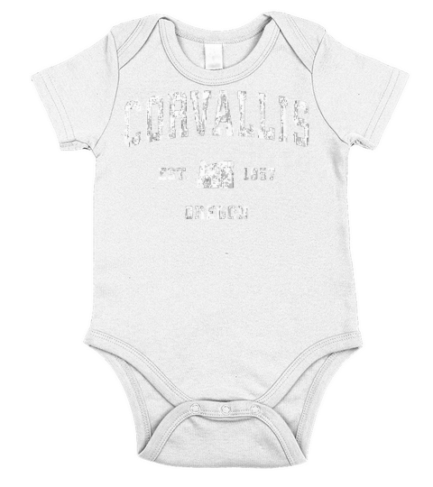 Corvallis Oregon Or Vintage Athletic Sports Design Short Sleeve Baby One-Piece