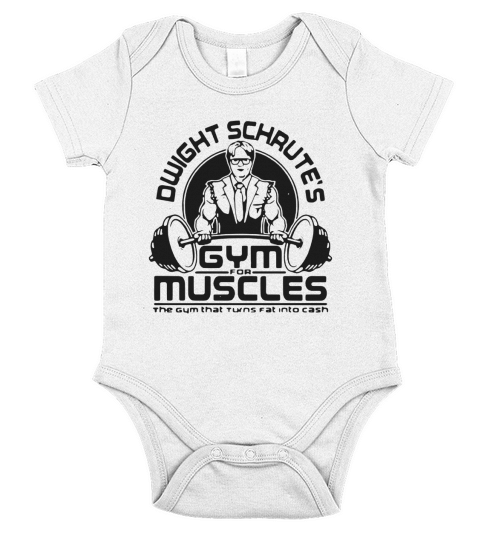 Dwight Schrute’s Gym For Muscles The Gym That Turns Fat Into Cash Short Sleeve Baby One-Piece