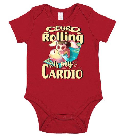 Eye-Rolling Is My Cardio - Workout Gym Exercise Short Sleeve Baby One-Piece