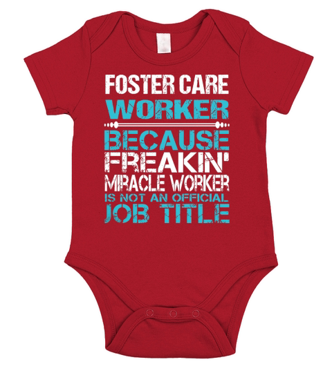 FOSTER CARE WORKER Short Sleeve Baby One-Piece