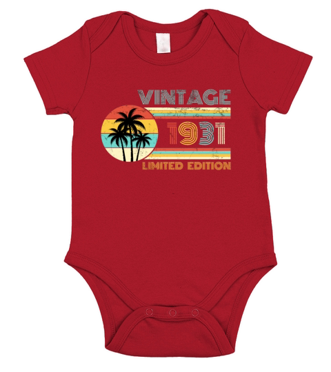 Funny Birthday Born in 1931 Limited Edition Short Sleeve Baby One-Piece