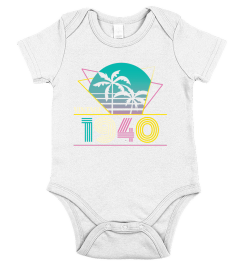 Funny Birthday Born in 1940 Limited Edition Short Sleeve Baby One-Piece