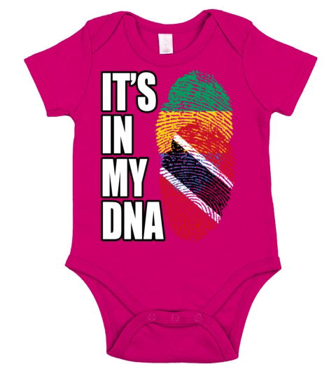 Gambian And Trinidad Tobago Mix Heritage DNA Flag Short Sleeve Baby One-Piece