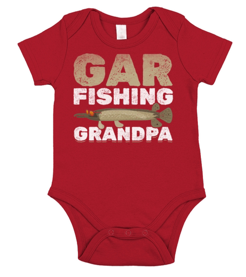 Garfish Fishing Grandpa Garfishing Gar Fishing Short Sleeve Baby One-Piece