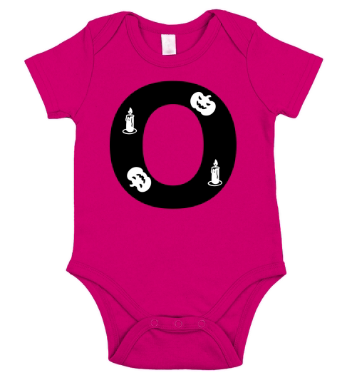 Halloween Alphabets Numbers Clipart O Short Sleeve Baby One-Piece