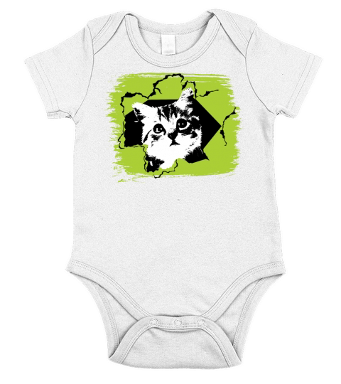 Happy Cat Cat Parent Gift Short Sleeve Baby One-Piece