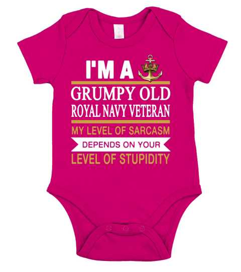 I m a grumpy old man royal navy veteran my level o - Mens Premium T-Shirt Short Sleeve Baby One-Piece