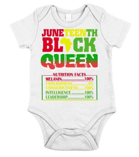 Juneteenth Black Queen Nutritional4th Of July Short Sleeve Baby One-Piece