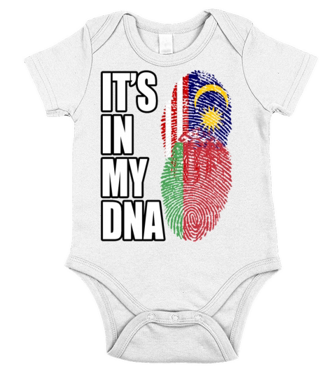 Malaysian And Belarusian Mix Heritage DNA Flag Short Sleeve Baby One-Piece