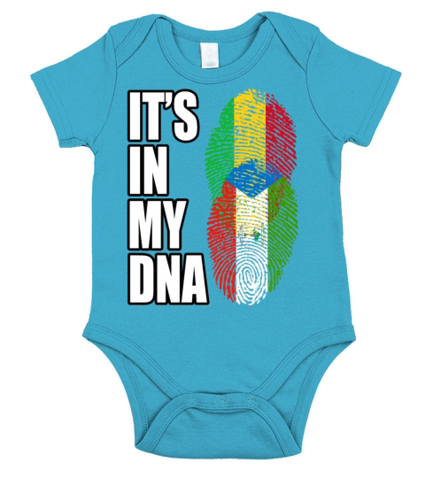 Malian And Equatorial Guinean Mix Heritage DNA Fla Short Sleeve Baby One-Piece