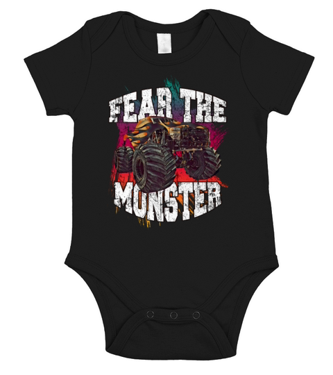 Monster Truck Short Sleeve Baby One-Piece