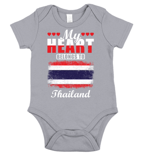 My Heart Belongs to Thailand Short Sleeve Baby One-Piece