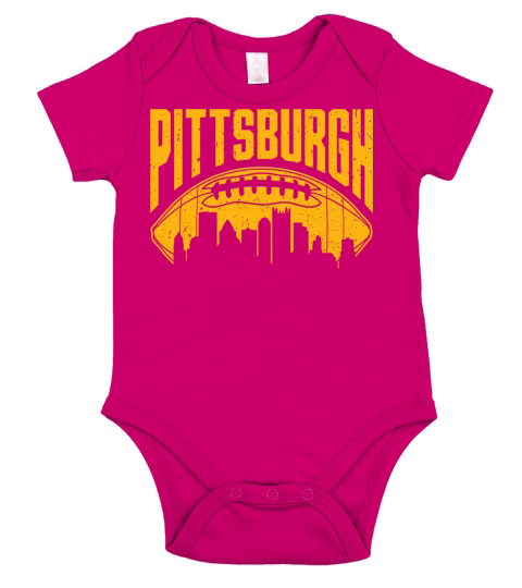 Pittsburgh Football Vintage Pa Cityspace S L City Short Sleeve Baby One-Piece