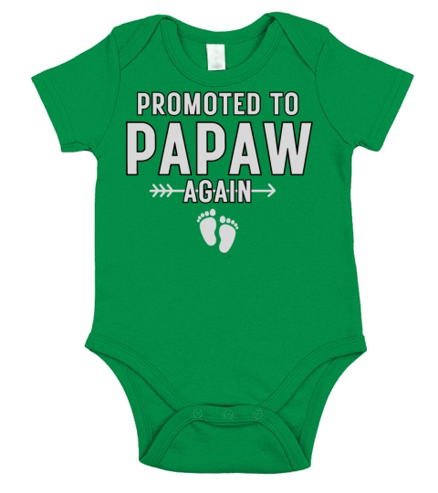 Promoted To Papaw Again Vintage Short Sleeve Baby One-Piece