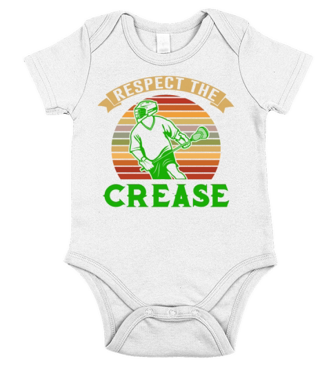 Respect the Crease Lacrosse Goalie for Goalkeepers Short Sleeve Baby One-Piece