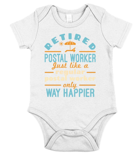 Retired Postal Worker Funny Mailman Retirement Short Sleeve Baby One-Piece