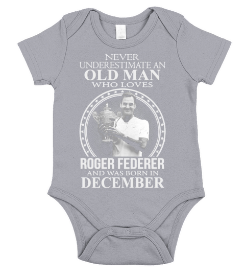 Roger Federer Old Man December Short Sleeve Baby One-Piece