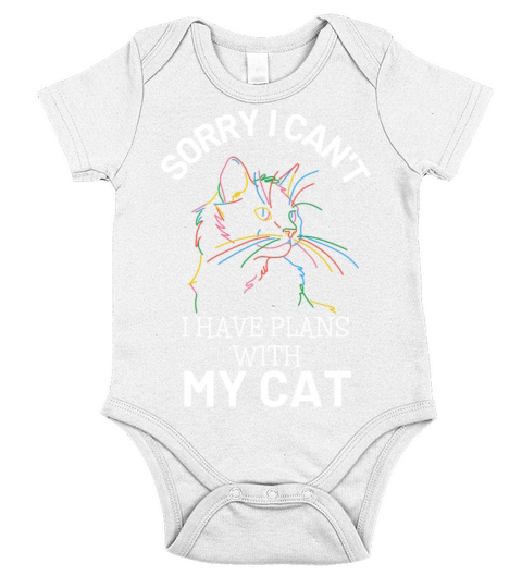 sorry i cant have plans with my cat Short Sleeve Baby One-Piece