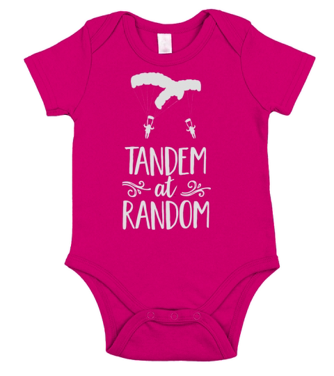 Tandem At Random Paragliding Fun Cool Summer Beach T-Shirt Short Sleeve Baby One-Piece