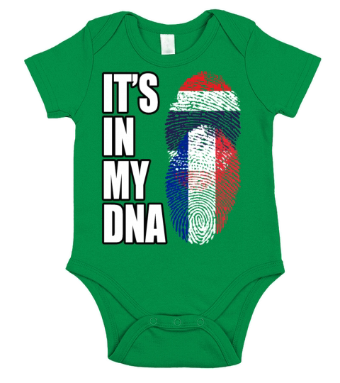 Thai And French Vintage Heritage DNA Flag Short Sleeve Baby One-Piece