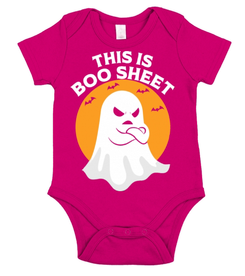 This Is Boo Sheet Ghost Retro Halloween Costume Short Sleeve Baby One-Piece