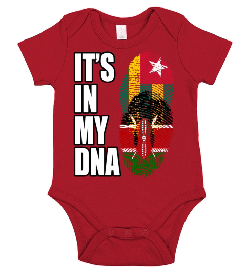 Togolese And Kenyan Mix Heritage DNA Flag Short Sleeve Baby One-Piece