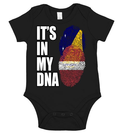 Tokelauan And Latvian Mix Heritage DNA Flag Short Sleeve Baby One-Piece