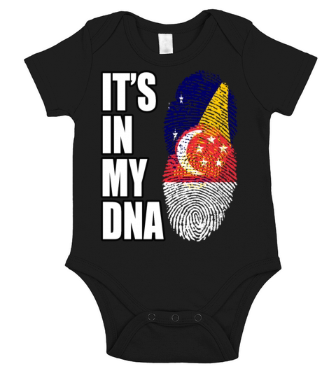 Tokelauan And Singaporean Leonean Mix Heritage DNA Short Sleeve Baby One-Piece